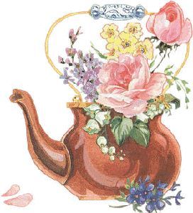 Blumen in Teekanne