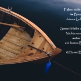 Fahre nicht allein, im Boot deines Lebens - Zitat Horst Bulla