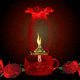 lampe mit rosen